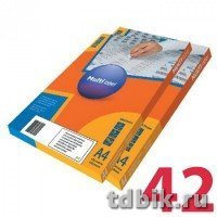 Этикетки самоклеящиеся А4 65*20, 42 этикетки, скругл. края, белые, MultiLabel