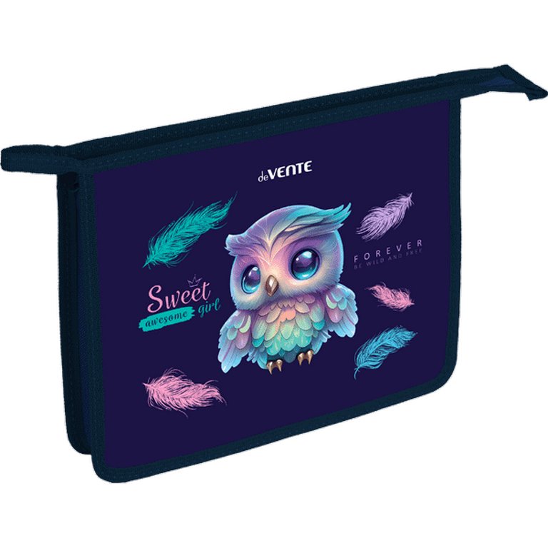 Папка для тетрадей А5 на молнии deVENTE "Happy Owl" дно с расширением 45 мм