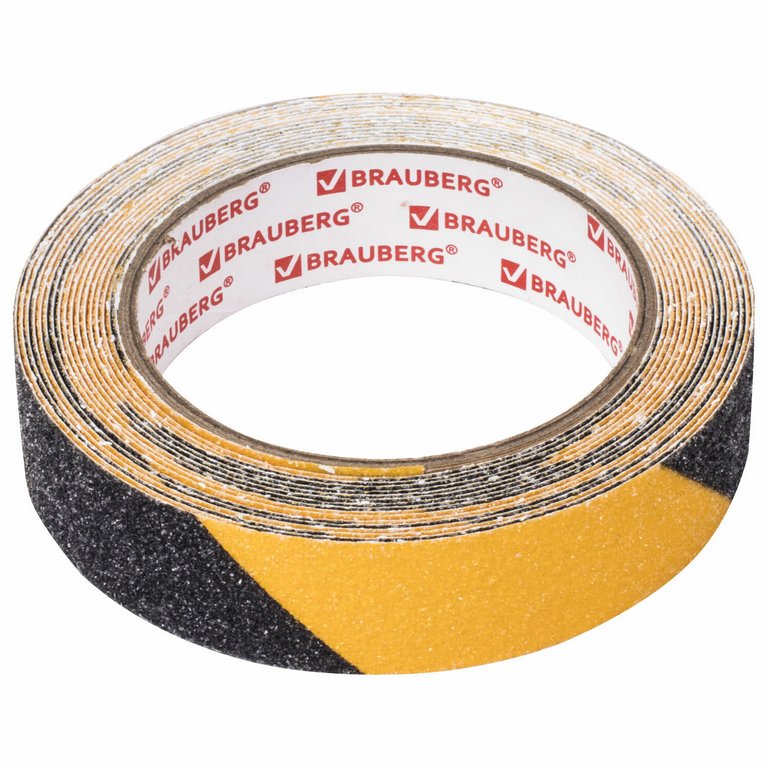 Лента противоскользящая черно/желтая 25мм*5м