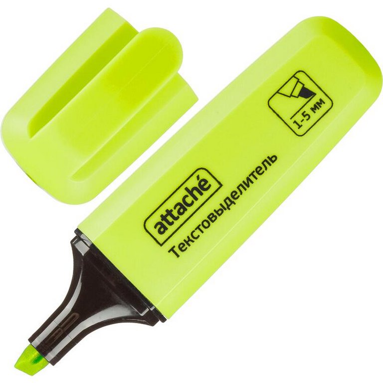 Текст-маркер Attache желтый, 1-5мм