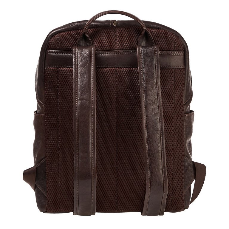 Рюкзак молодежный мужской  Dr.Koffer натуральная кожа 39*30*15см, темно-коричневый