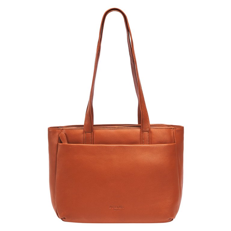 Сумка женская Dr.Koffer 33х24х10см см, нат.кожа коричневая