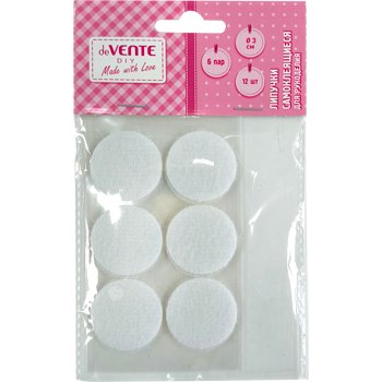 Липучки самоклеящиеся для рукоделия deVENTE "DIY" диаметр 3 см, 12 шт