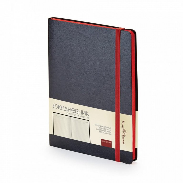 Ежедневник без дат 140*212 мм Bruno Visconti "MEGAPOLIS SOFT" ЧЕРНЫЙ