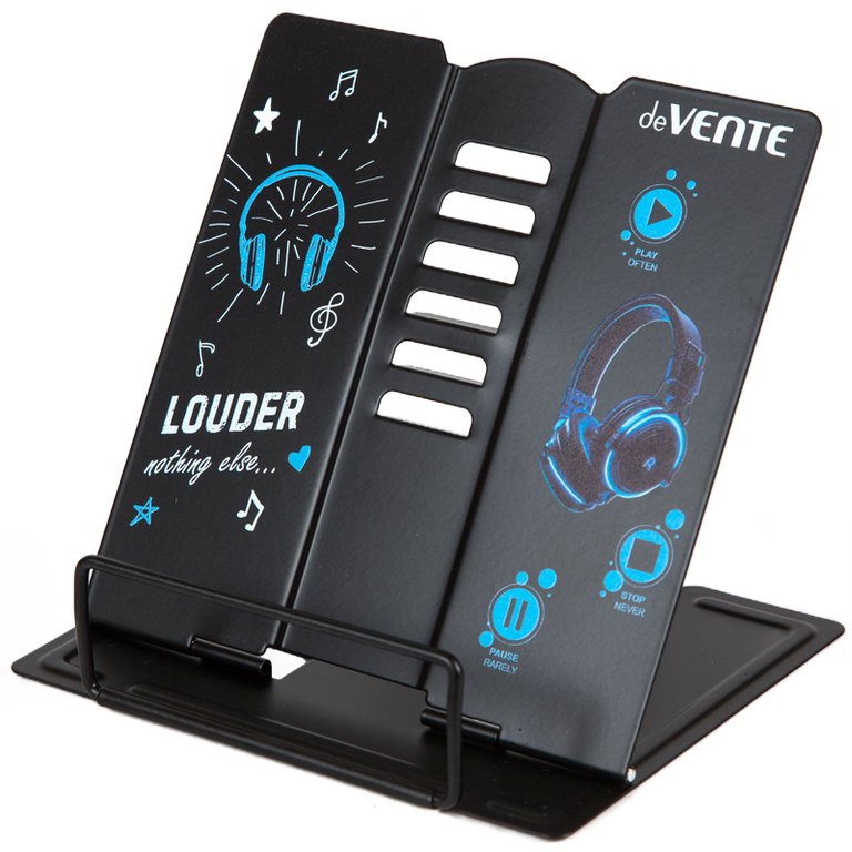 Подставка для книг 154*152 мм deVente "Headphones" металлическая