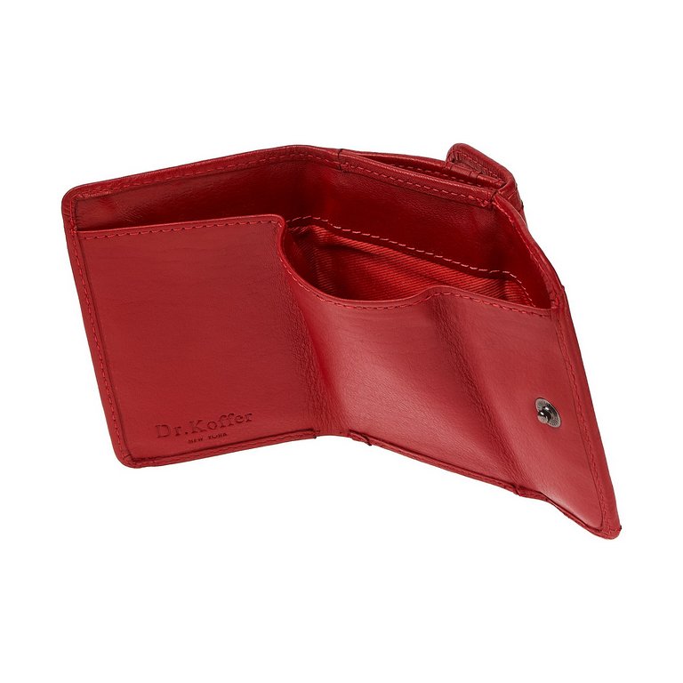 Портмоне Dr.Koffer 9,5*7,5 см, нат. кожа, красный