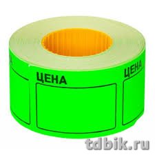 Ценники самокл. 36*25мм зеленые 170шт.
