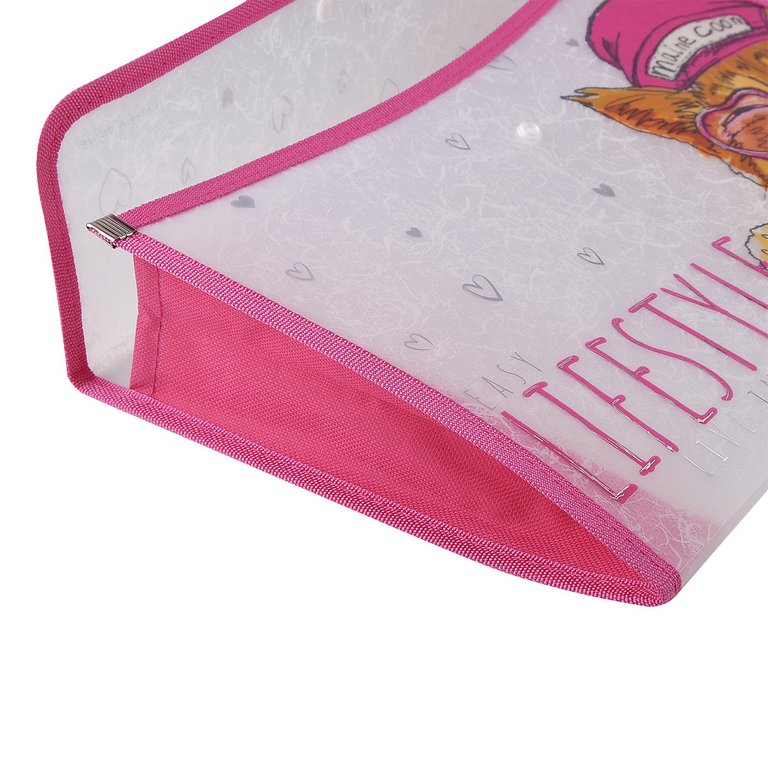 Папка для тетрадей А4 на кнопке BrunoVisconti "Easy life. Mainecoon" с текстильной окантовкой