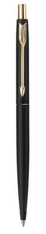 Ручка шариковая Parker Classic Matte Black GT синяя, 1,0мм, кнопоч, подар. упак.