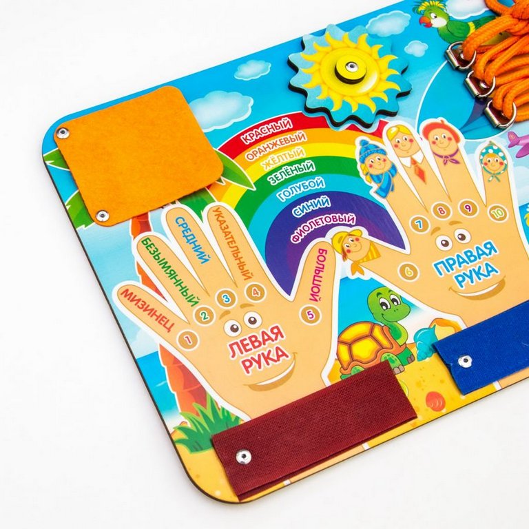 Доска обучающая Бизиборд "Право-лево" (дерево) WOODLENDTOYS