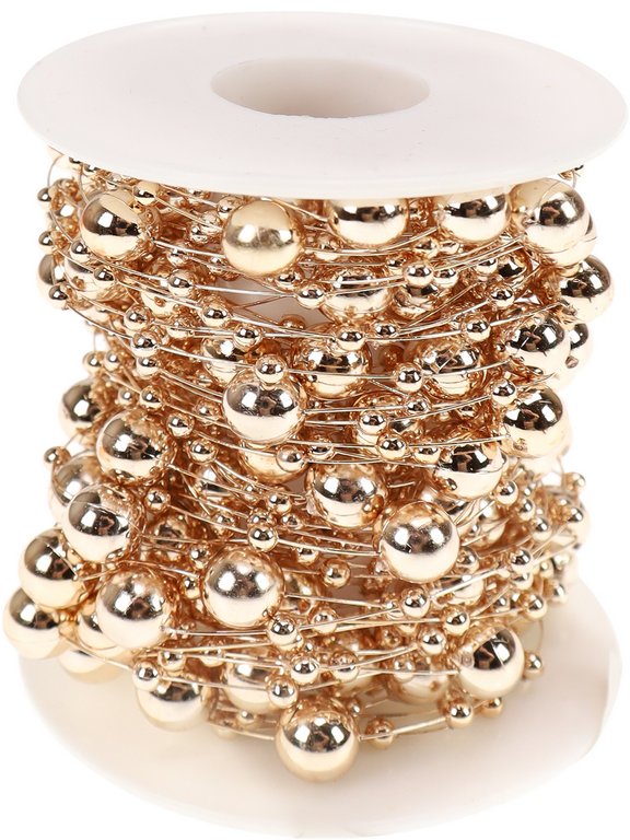 Бусы цвет золото, 10м "Новогоднее чудо"