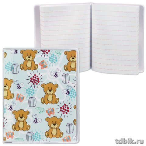 Блокнот-мини А7  50л., 80*100 мм, "Мишки"