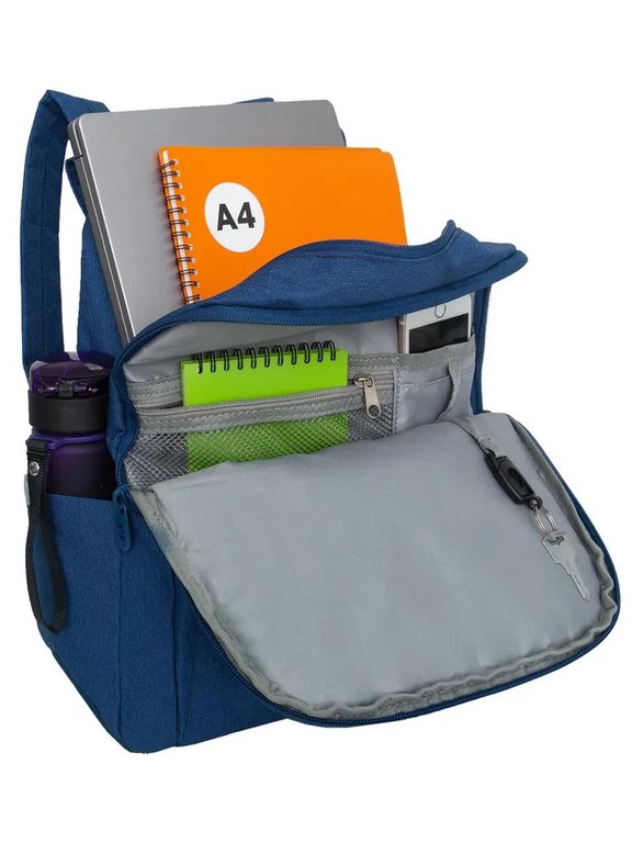 Рюкзак молодежный женский Grizzly 34*24*12 см синий