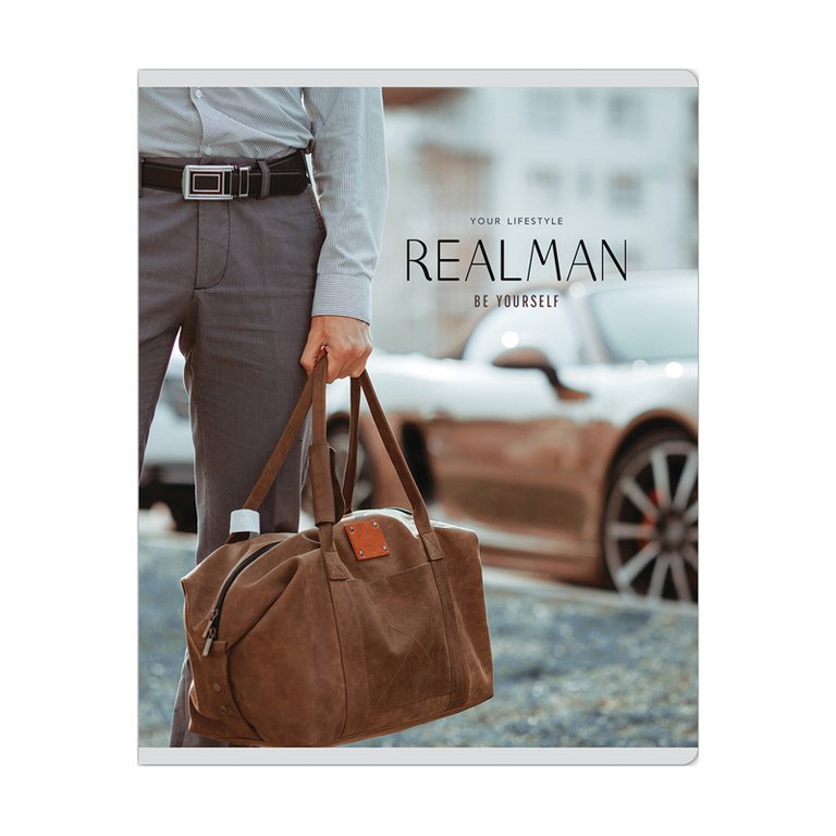 Тетрадь 48 лист кл. А5 на скрепке Greenwich Line "Realman", глянцевая ламинация, 70г/м2