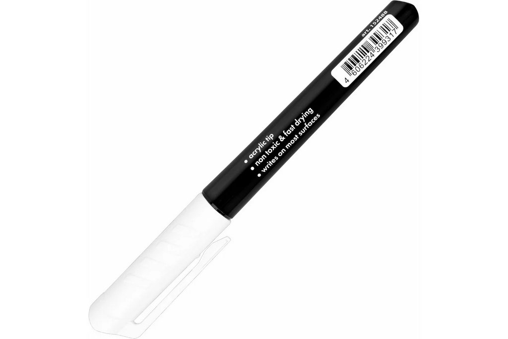 Маркер перманентный  3 мм BRAUBERG "White extra" круглый, белый