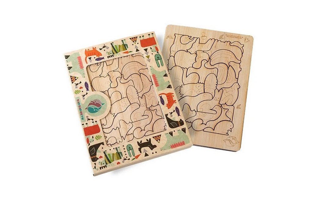 Пазлы деревянные (кедр) "Заповедный бор" А5  БАРБАРИКУМ