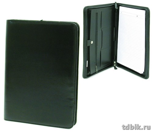 Папка "Alliance" натур. кожа, черная