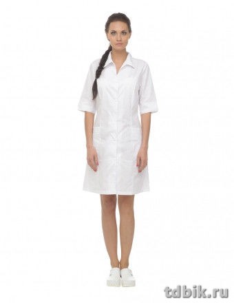 Спецодежда Халат женский "Снежана" р-р 52-54/170-176, цвет белый