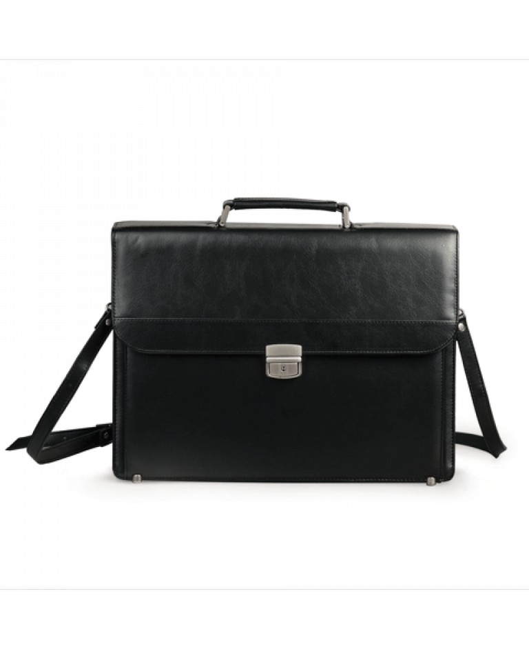 Портфель "Alliance" кож. зам. черный 42*31*14см
