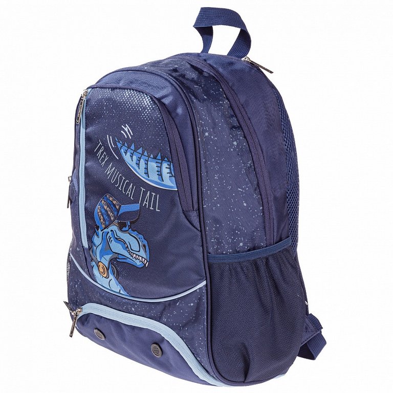 Рюкзак школьный для мальчика Hatber STREET "Мой друг Дино" (отделение для обуви, USB) 42*29*12см