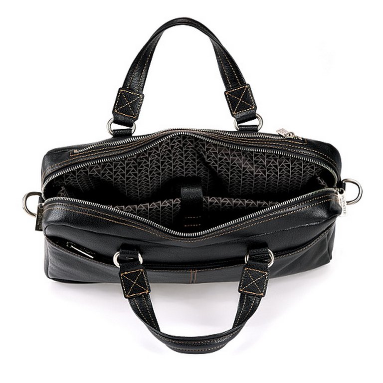 Сумка для документов Dr.Koffer 29*39*9см, нат. кожа, черная