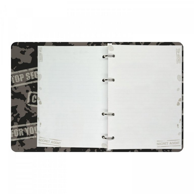 Тетрадь 80 лист лин. А5 на кольцах со сменным блоком "SECRET AGENT"