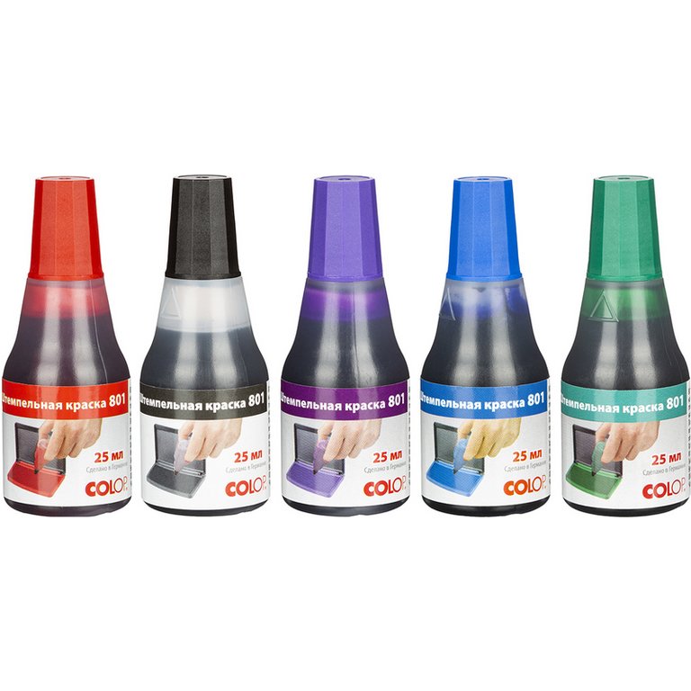 Краска штемпельная Colop 25 мл синяя на водно-глицериновой основе