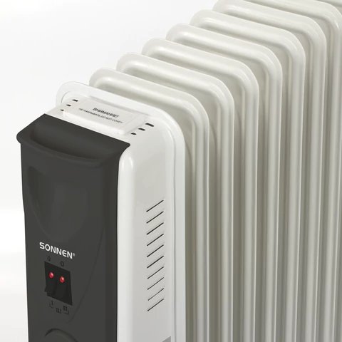 Обогреватель масляный SONNEN DFS-11 2500Вт, 11 секций, белый
