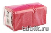 Салфетки цветные красные 24*24 300шт/уп