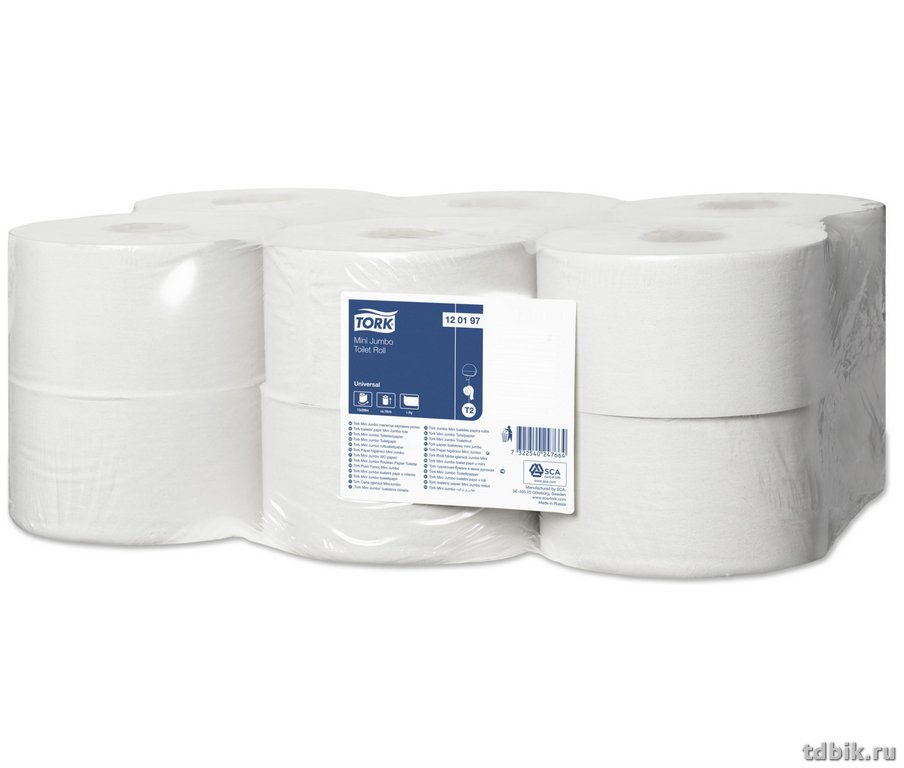 Туалетная бумага для диспенсера в рулоне Tellus/ТОРК Universal (T2), 1сл, 200м., натур.