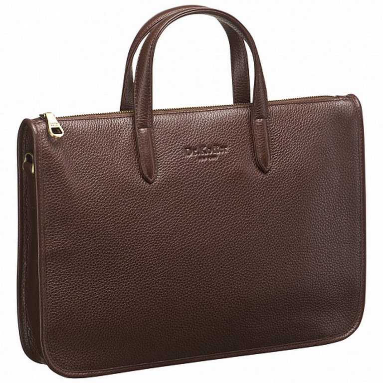 Сумка для документов Dr.Koffer, нат. кожа, коричневая