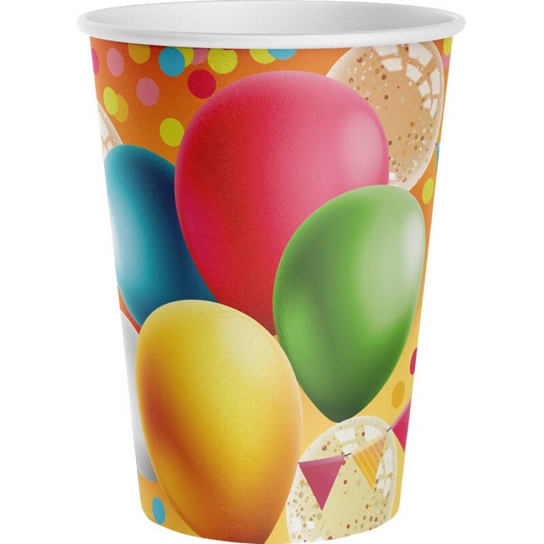 Стакан картонный 0,25 л. 6шт/уп "Воздушные шары"