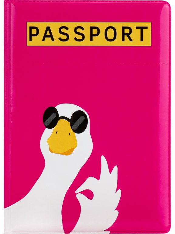 Обложка для паспорта MILAND "Гусь в очках" ПВХ