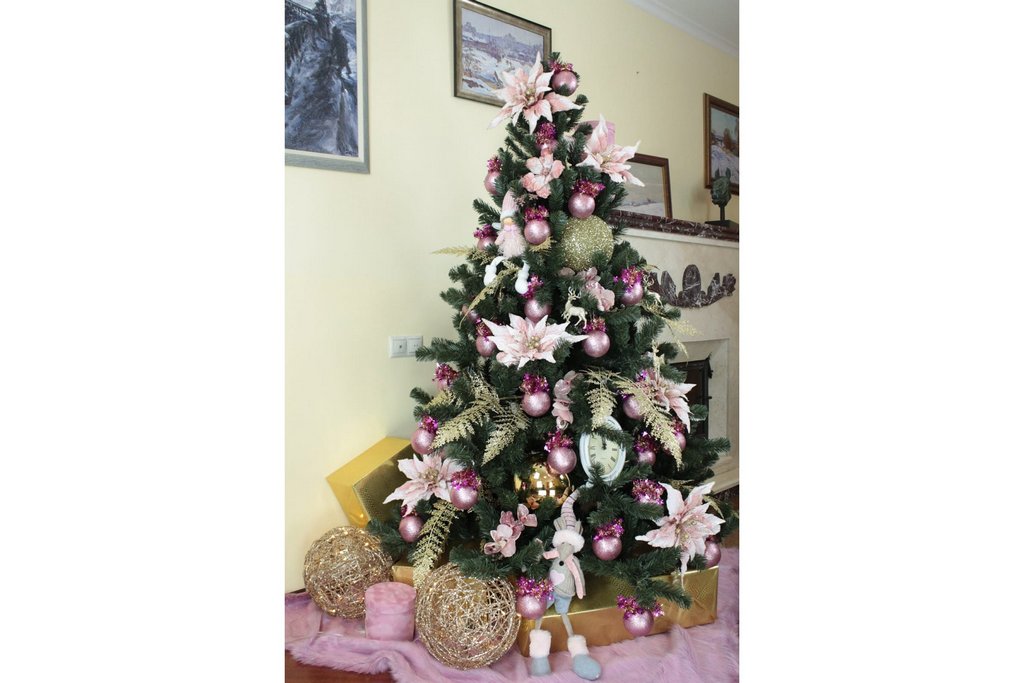 Ель декоративная  2,7 м "Сибирская" (ПВХ, 1205 веток, дл. иголок-37,5мм., 17яр., d=165см) MOROZCO