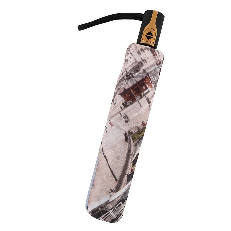 Зонт женский суперавтомат Fabretti, облегченный, 3 сложения, эпонж