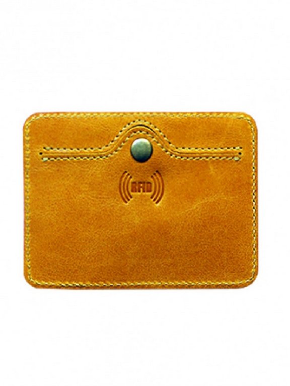 Картхолдер D.Morelli "Титан" с RFID-защитой, нат.кожа, цв. жёлтый