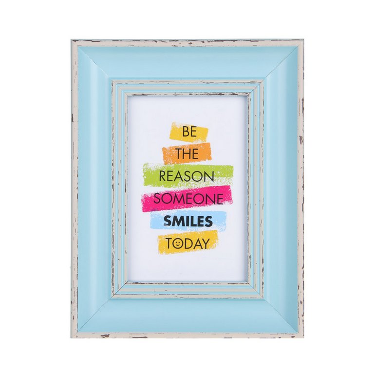 Рамка для фотографий 10*15 см пластик, цв. бирюзовый