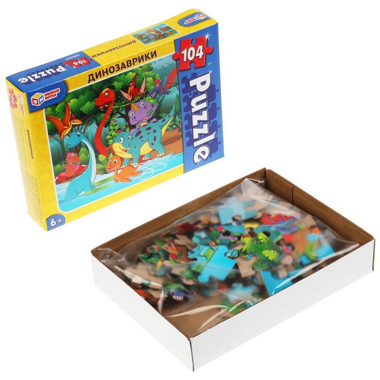 Пазлы  104 дет. "Динозаврики" Умные игры