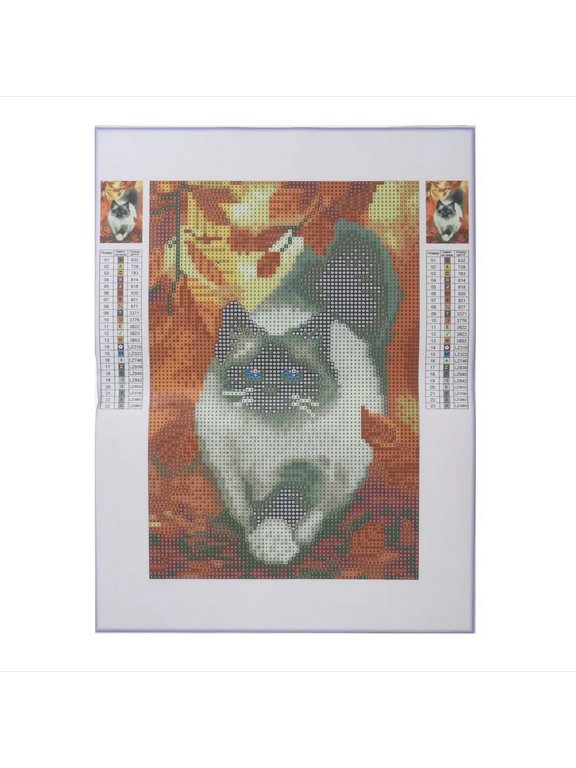 Алмазная мозаика 20*30см "Кошка" Школа талантов