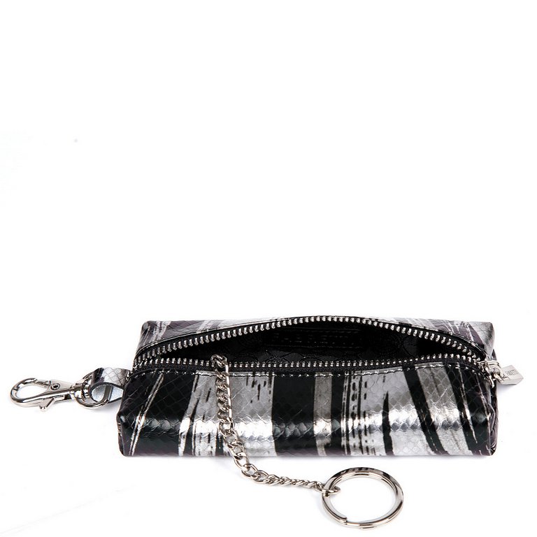 Футляр для ключей FABRETTI нат. кожа, 13*2,5*5,5см, серебряный