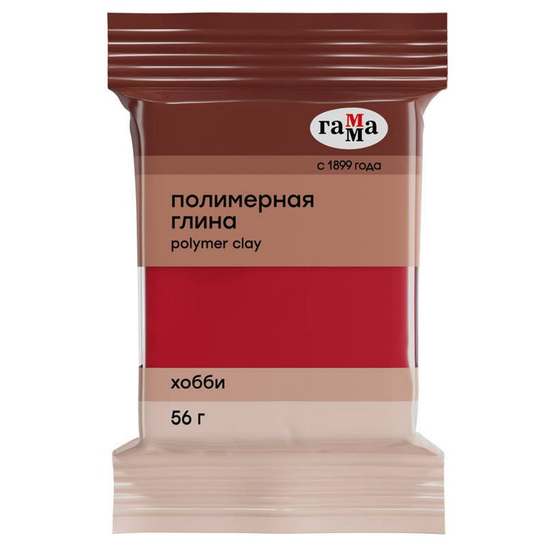 Пластика для запекания 1 цв. 56 гр Гамма Хобби, красная