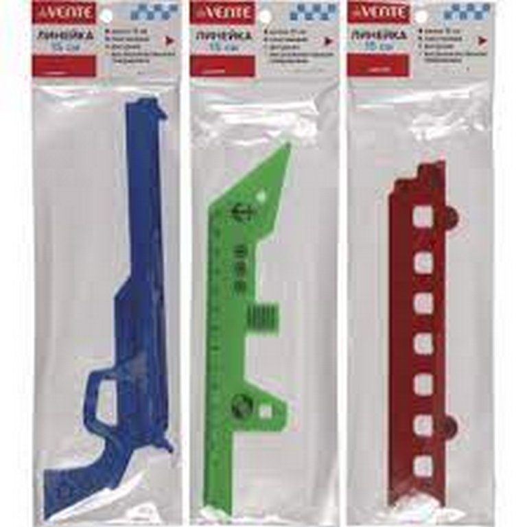 Линейка 15 см. пласт. фигурная deVENTE "Boy's style" ассорти