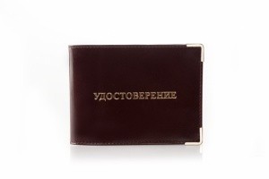 Обложка для удостоверения Faetano нат. кожа, цвет бордо