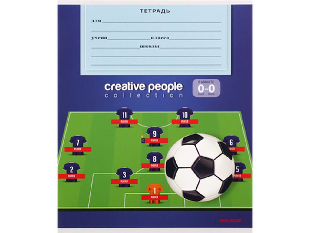 Тетрадь 12 лист кл. А5 "ФУТБОЛЬНАЯ ТАКТИКА МИКС" 5 ВИДОВ