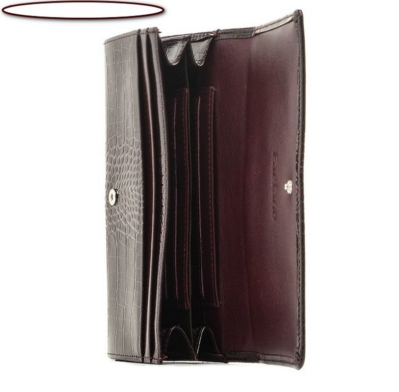 Портмоне Faetano "Геккон" женское, нат. кожа, бордовый
