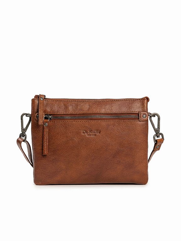 Сумка женская Dr.Koffer 23х17х8см см, нат.кожа коричневая