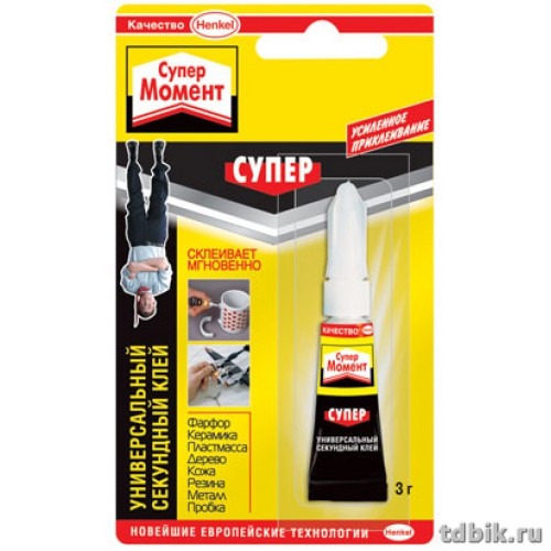 Клей универсальный супер-клей Момент 3гр.