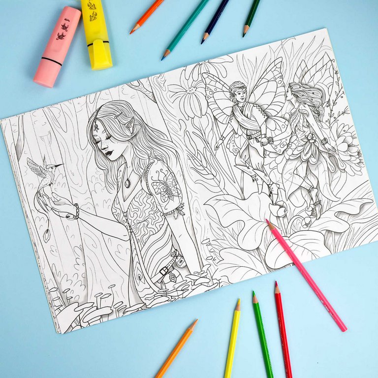 Раскраска А4 "Фэнтези. Феи и Эльфы" 8л Феникс+