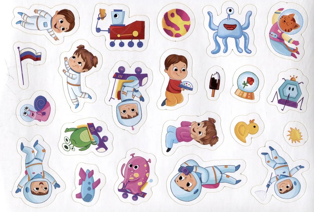 Набор наклеек 101 шт "Космос" ПРОФ-пресс