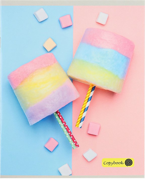 Тетрадь 48 лист кл. А5 на скрепке "РАЗНООБРАЗИЕ СЛАДОСТЕЙ" ассорти Collezione